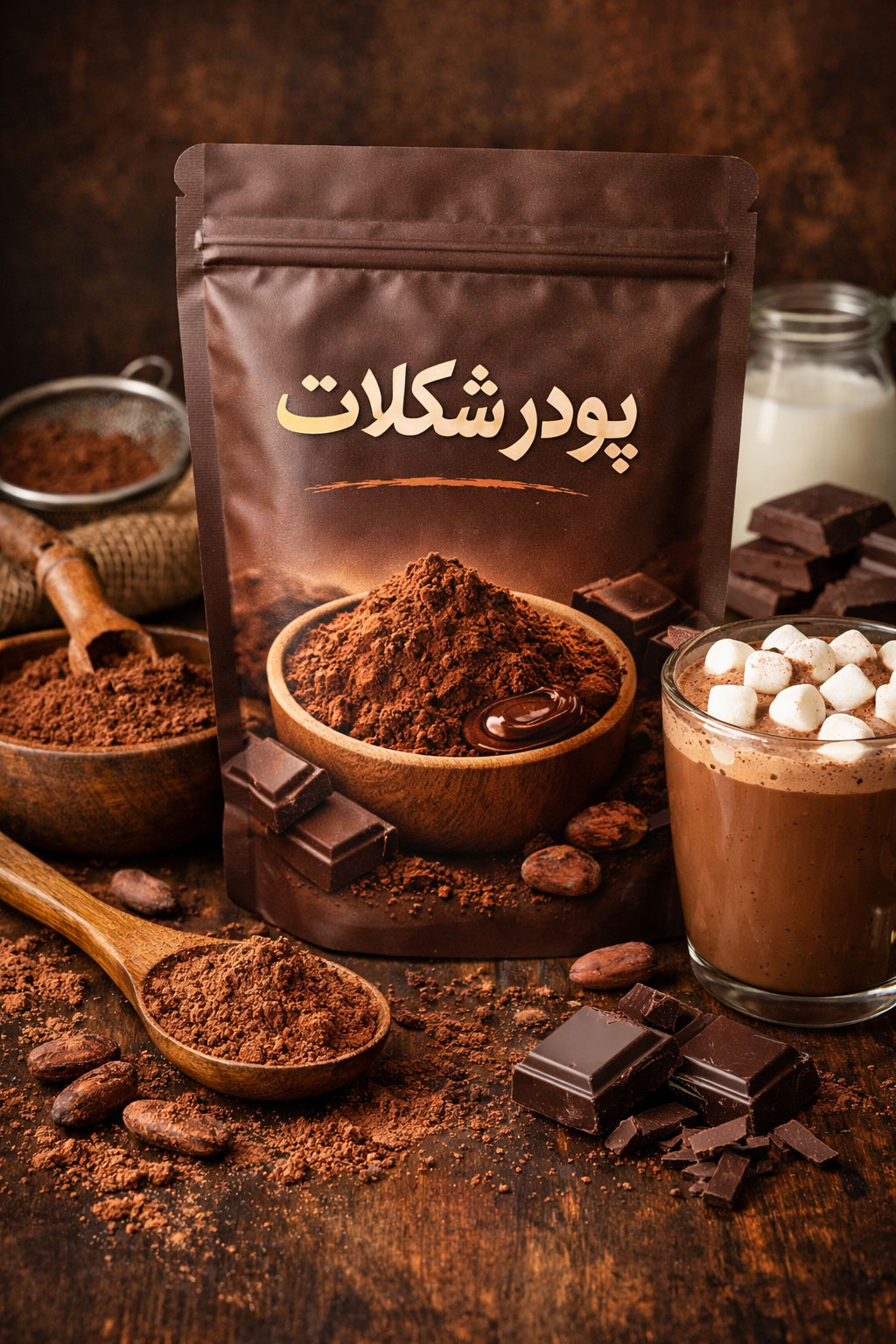 دسته محصول پودر کاکائو ترک 500 گرمی